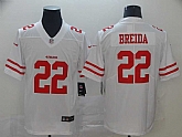 Nike 49ers 22 Matt Breida White Vapor Untouchable Limited Jesey,baseball caps,new era cap wholesale,wholesale hats